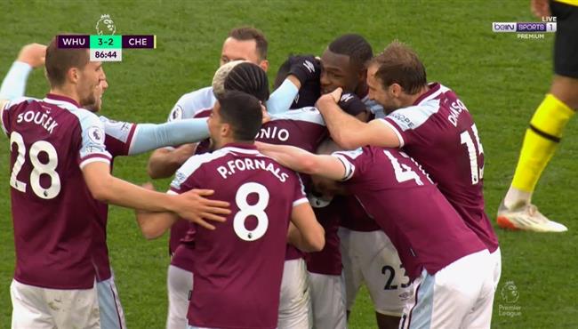 اهداف مباراة تشيلسي ووست هام المثيرة 2 3 الدوري الانجليزي