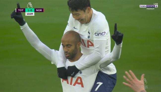 هدف لوكاس مورا الرائع في مرمي نورويتش سيتي بالدوري الانجليزي