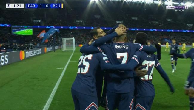 اهداف مباراة باريس سان جيرمان وكلوب بروج 4 1 دوري ابطال اوروبا