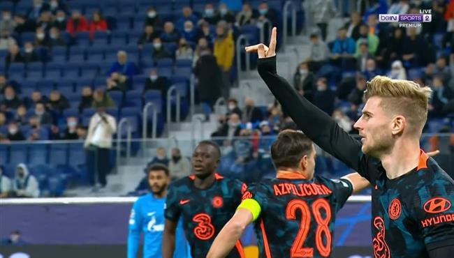 هدف تيمو فيرنر الاول في مرمي زينيت بدوري ابطال اوروبا