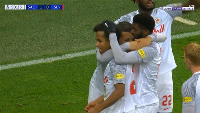 هدف فوز سالزبورج علي اشبيلية 1 0 دوري ابطال اوروبا