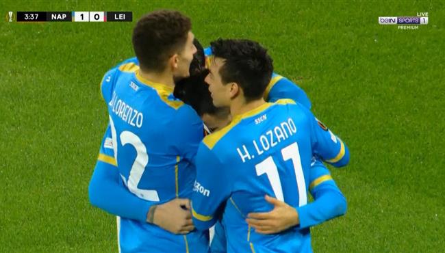 اهداف مباراة نابولي وليستر سيتي 3 2 الدوري الاوروبي