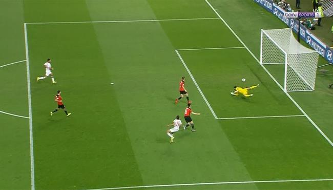 لاعب الاردن كاد ان يسجل هدف رائع امام مصر بعد التلاعب بمحمود الونش