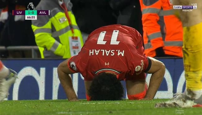 هدف محمد صلاح في مرمي استون فيلا بالدوري الانجليزي
