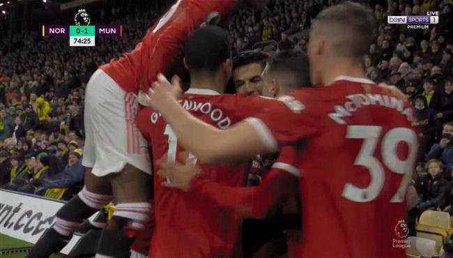 هدف فوز مانشستر يونايتد علي نورويتش سيتي 1 0 رونالدو