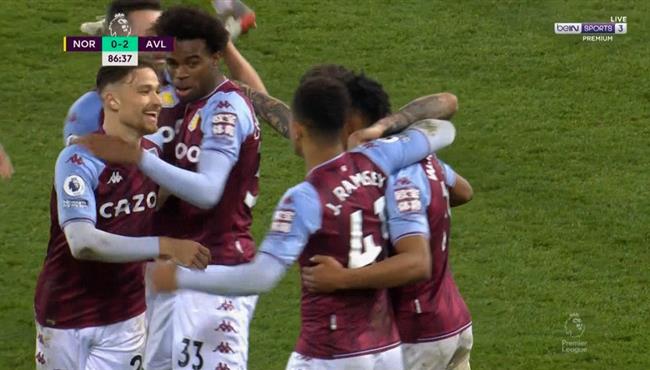 اهداف مباراة استون فيلا ونورويتش سيتي 2 0 الدوري الانجليزي