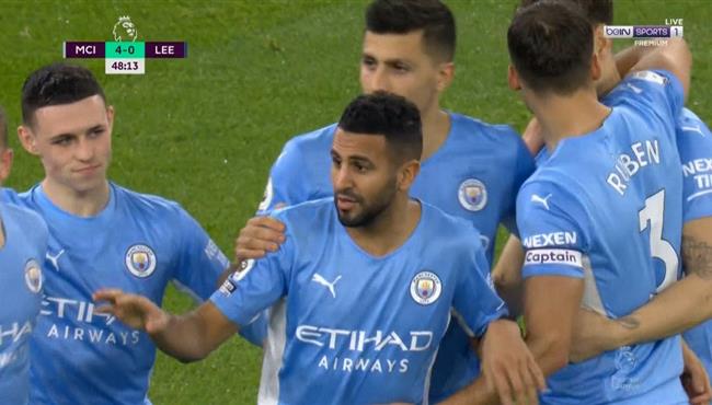 هدف رياض محرز في مرمي ليدز يونايتد بالدوري الانجليزي