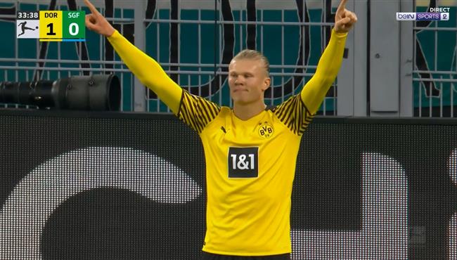 هدف هالاند الاول في مرمي جروثر فيورث بالدوري الالماني