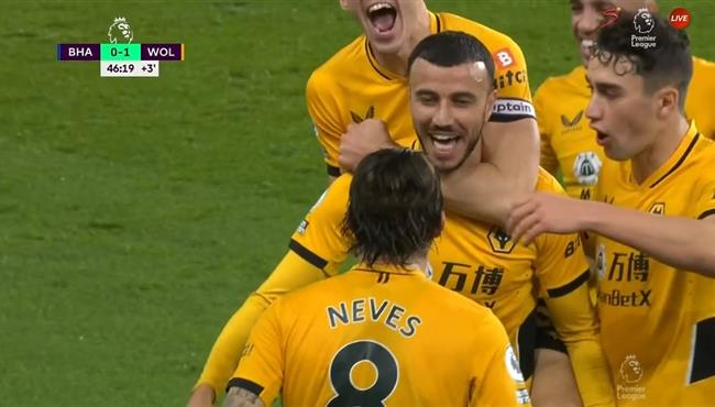 هدف فوز ولفرهامبتون علي برايتون 1 0 الدوري الانجليزي