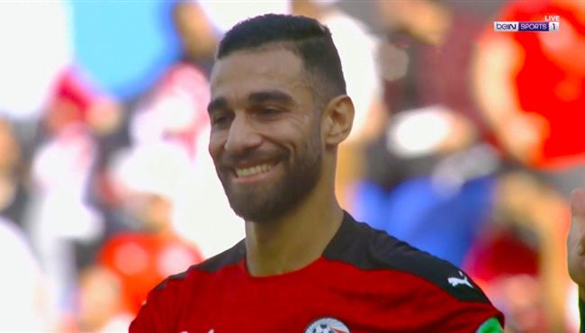 عمرو السولية كاد ان يسجل هدف لمصر امام قطر