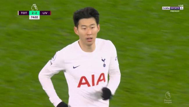 هدف سون في مرمي ليفربول بالدوري الانجليزي