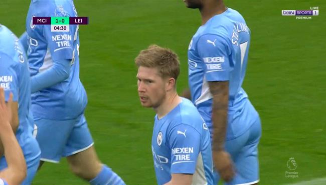 هدف دي بروين في مرمي ليستر سيتي بالدوري الانجليزي