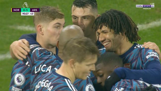 اهداف مباراة ارسنال ونورويتش سيتي 5 0 الدوري الانجليزي