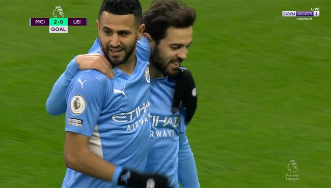 هدف رياض محرز في مرمي ليستر سيتي بالدوري الانجليزي