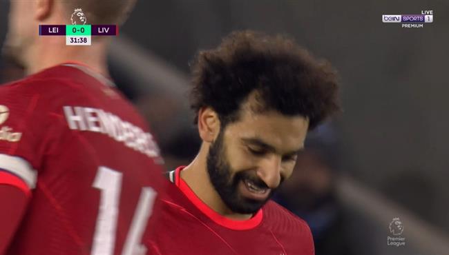 محمد صلاح كاد ان يسجل هدف في مباراة ليفربول وليستر سيتي