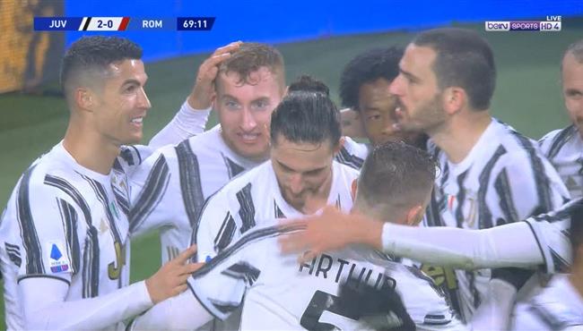 هدف يوفنتوس الثاني في مرمي روما 2 0 الدوري الايطالي
