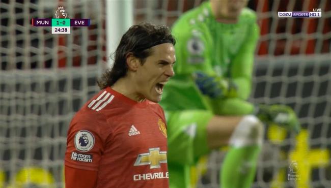 هدف كافاني في مرمي ايفرتون بالدوري الانجليزي