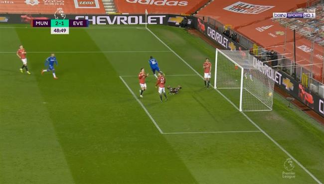 هدف ايفرتون الاول في مرمي مانشستر يونايتد عبد الله دوكوري