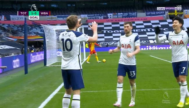 هدف هاري كين في مرمي وست بروميتش بالدوري الانجليزي