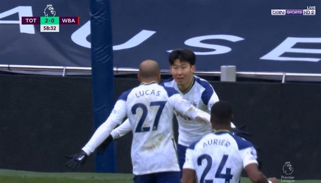 هدف سون فى مرمي وست بروميتش بالدوري الانجليزي