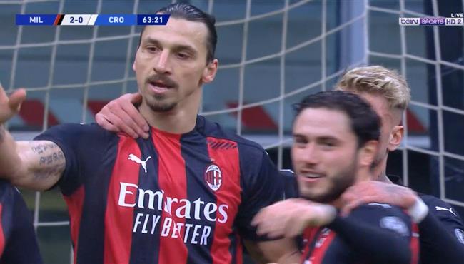 هدف ابراهيموفيتش الثاني في مرمي كروتوني بالدوري الايطالي