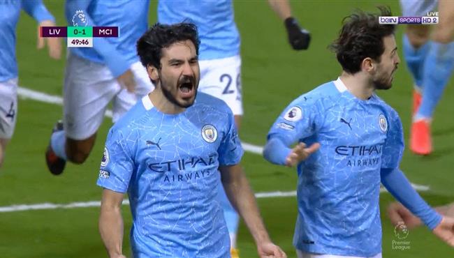 هدف جوندوجان فى مرمي ليفربول بالدوري الانجليزي