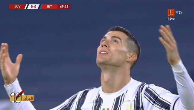 كريستيانو رونالدو كاد ان يسجل هدف رائع فى مباراة يوفنتوس وانتر ميلان