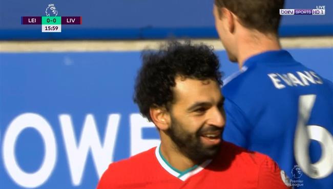 محمد صلاح يهدر فرصه هدف امام ليستر سيتي