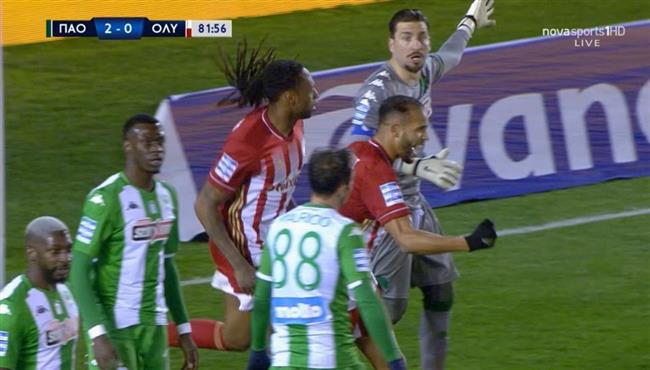 اهداف مباراة اولمبياكوس وباناثينايكوس 1 2 الدوري اليوناني