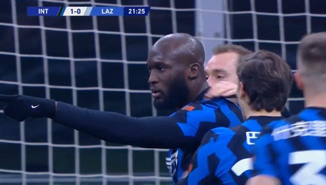 هدف لوكاكو الاول في مرمي لاتسيو بالدوري الايطالي