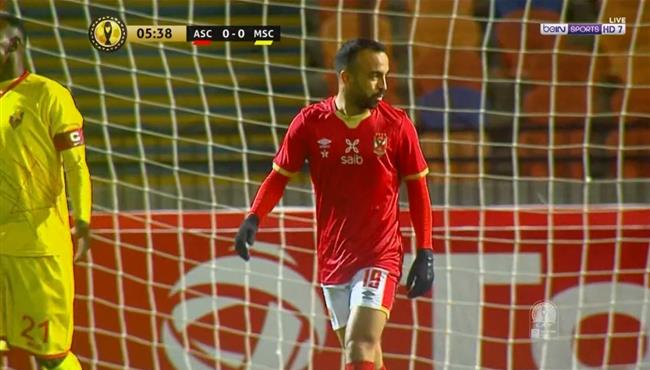 افشة يهدر هدف محقق للاهلي امام المريخ في دوري ابطال افريقيا