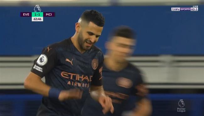 هدف رياض محرز الرائع في مرمي ايفرتون بالدوري الانجليزي