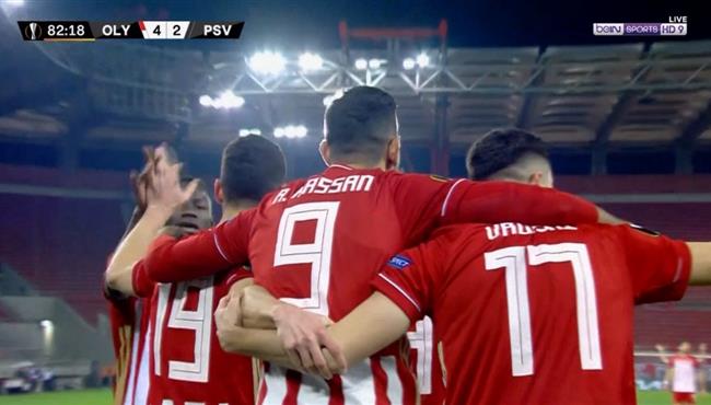 اهداف مباراة اولمبياكوس وايندهوفن 4 2 الدوري الاوروبي