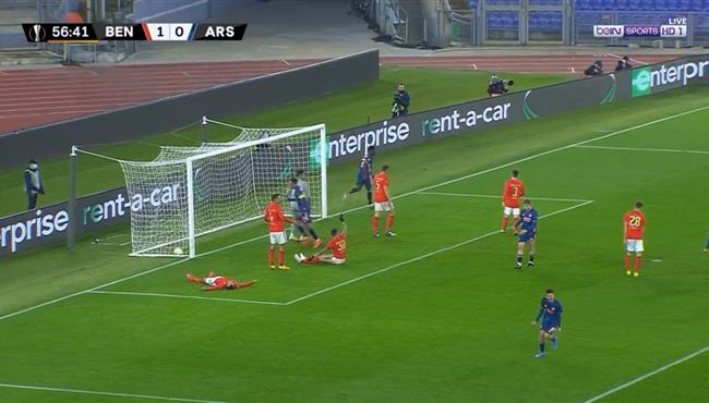 اهداف مباراة ارسنال وبنفيكا 1 1 الدوري الاوروبي