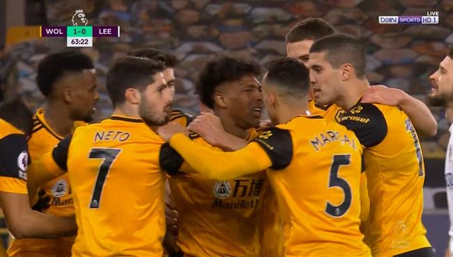 هدف فوز ولفرهامبتون علي ليدز يونايتد 1 0 الدوري الانجليزي