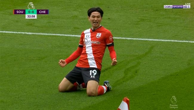 هدف مينامينو الرائع فى مرمي تشيلسي بالدوري الانجليزي