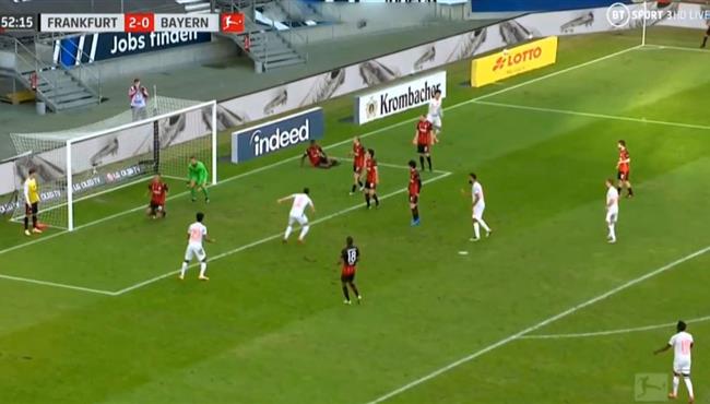 اهداف مباراة بايرن ميونخ وفرانكفورت 1 2 الدوري الالماني