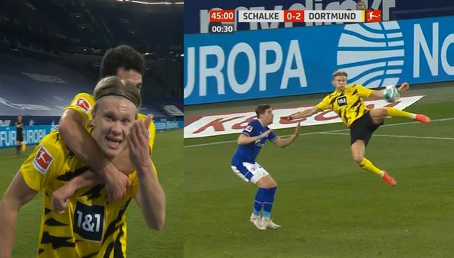 هدف هالاند العالمي في مرمي شالكه بالدوري الالماني