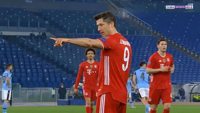 هدف ليفاندوفسكي الرائع فى مرمي لاتسيو بدوري ابطال اوروبا