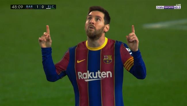 هدف ميسي الاول في مرمي التشي اسيست رائع من برايثوايت