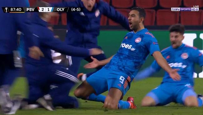 اهداف مباراة اولمبياكوس وايندهوفن 1 2 الدوري الاوروبي