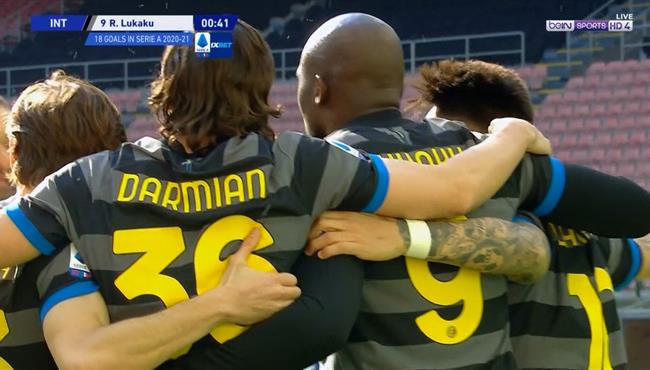 اهداف مباراة انتر ميلان وجنوى 3 0 الدوري الايطالي