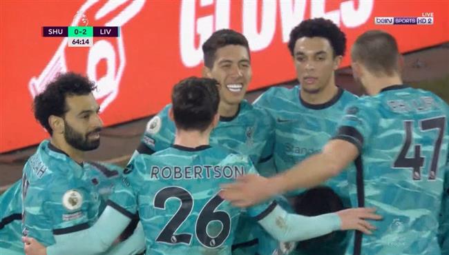 هدف ليفربول الثاني في مرمي شيفيلد بالدوري الانجليزي