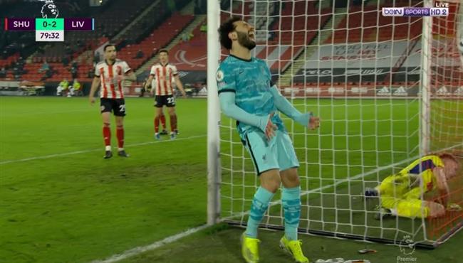 محمد صلاح يهدر هدف محقق امام شيفيلد