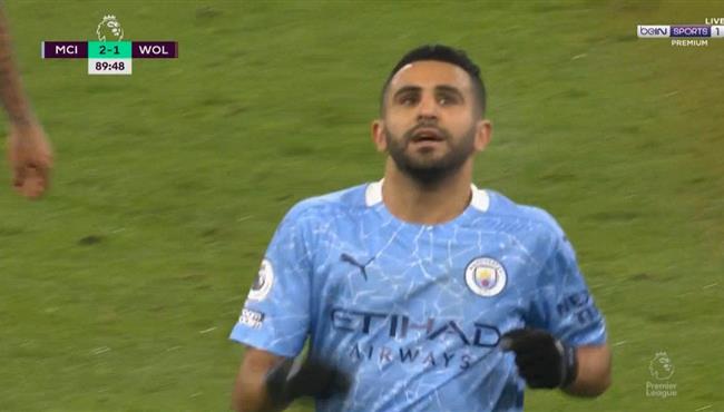 هدف رياض محرز في مرمي ولفرهامبتون بالدوري الانجليزي