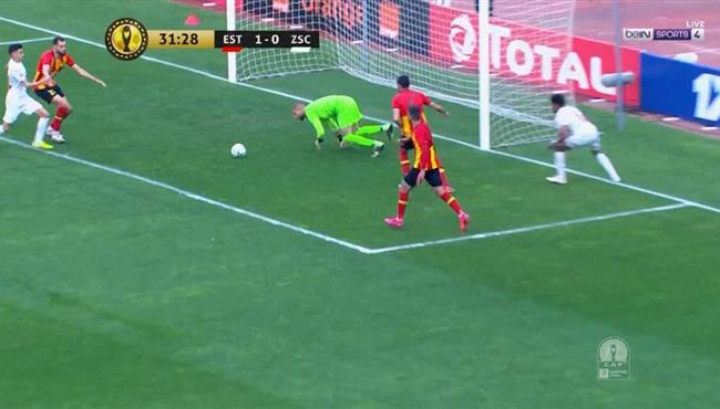 حارس الترجي يحرم حميد احداد من تسجل هدف للزمالك