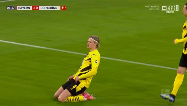 هدف هالاند الاول في مرمي بايرن ميونخ بالدوري الالماني