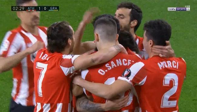 اهداف مباراة اتلتيك بلباو وغرناطة 2 1 الدوري الاسباني