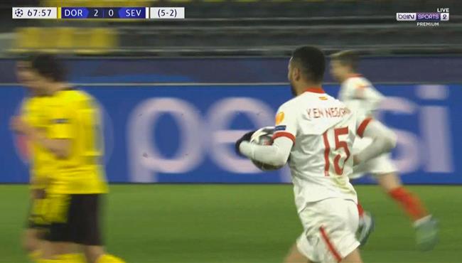 هدف يوسف النصيري الاول فى مرمي بوروسيا دورتموند بدوري ابطال اوروبا
