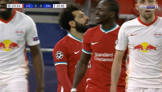 محمد صلاح يهدر انفراد امام لايبزيج بدوري ابطال اوروبا